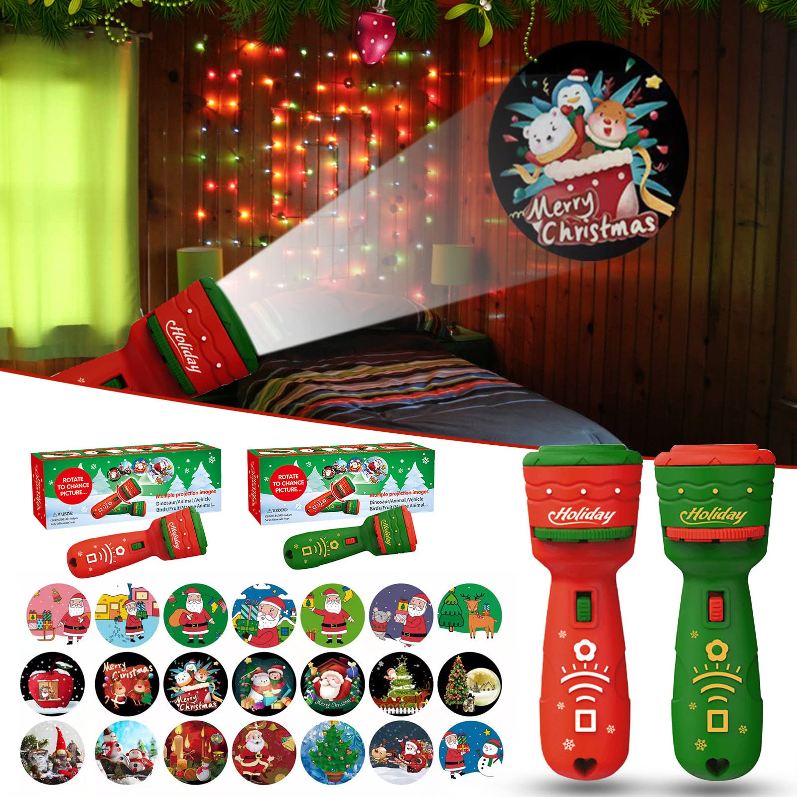 (🎅EARLY CHRISTMAS SALE-49% OFF)  Slide Projector Torch Projection Light