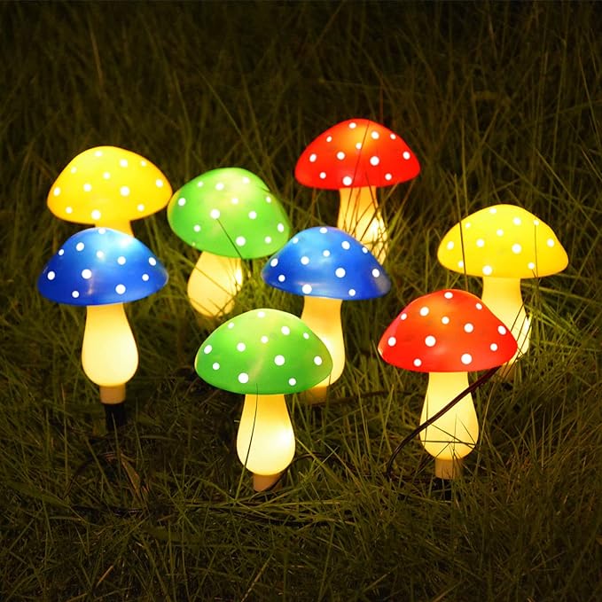 🍄Waterproof Solar Mushroom Lights Outdoor Decor,Garden Pathway Landscape Yard
