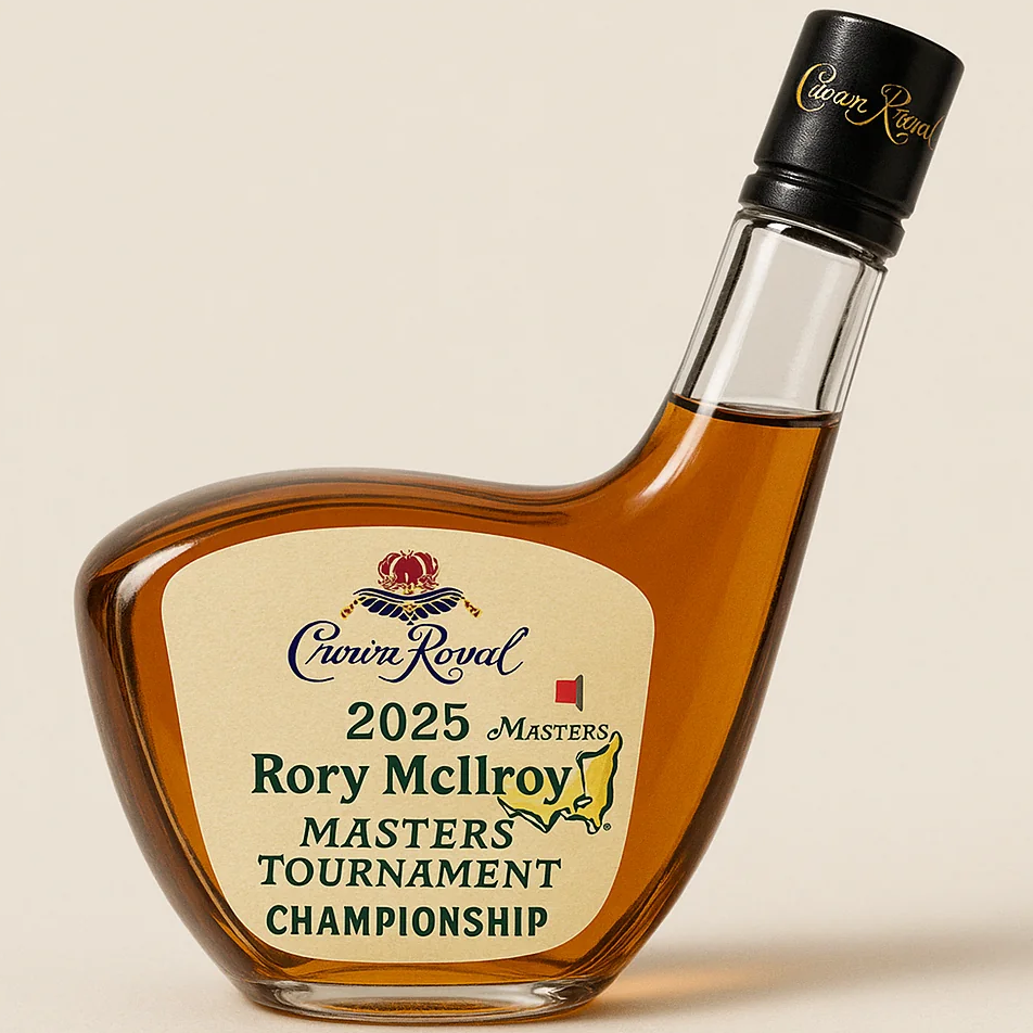 👑2025 Rory McIlroy Masters Tournament Championship Golf Club Whiskey Bottle