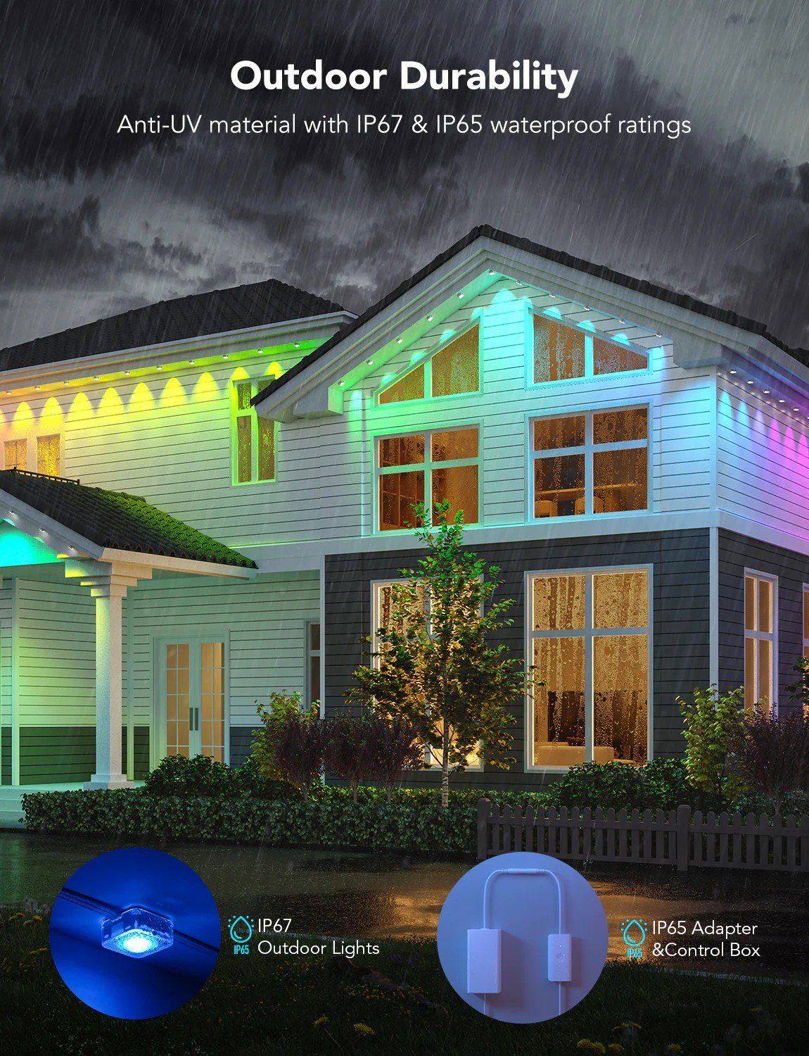 🎅 Early Christmas Sale 49% OFF - Smart Rainbow LED Permanent Outdoor Light🎁