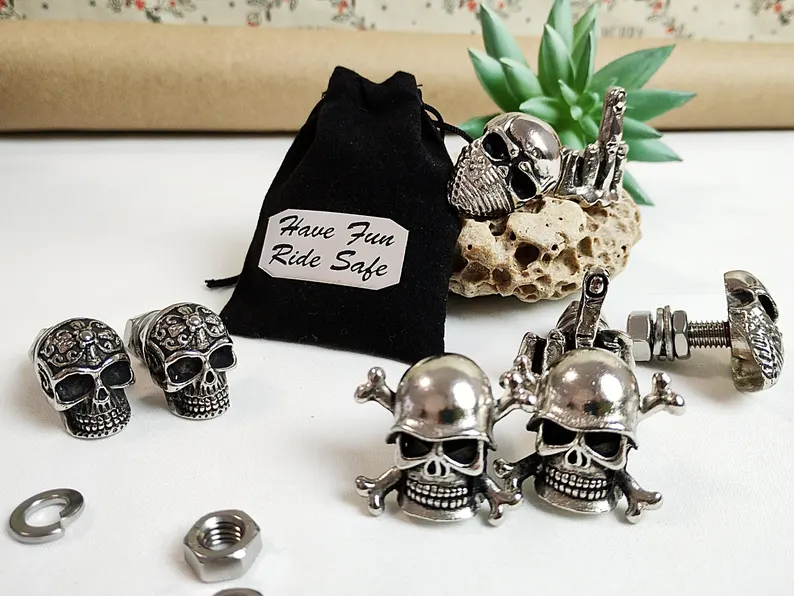 Skull Motorcycle Bolts(2 Pcs)