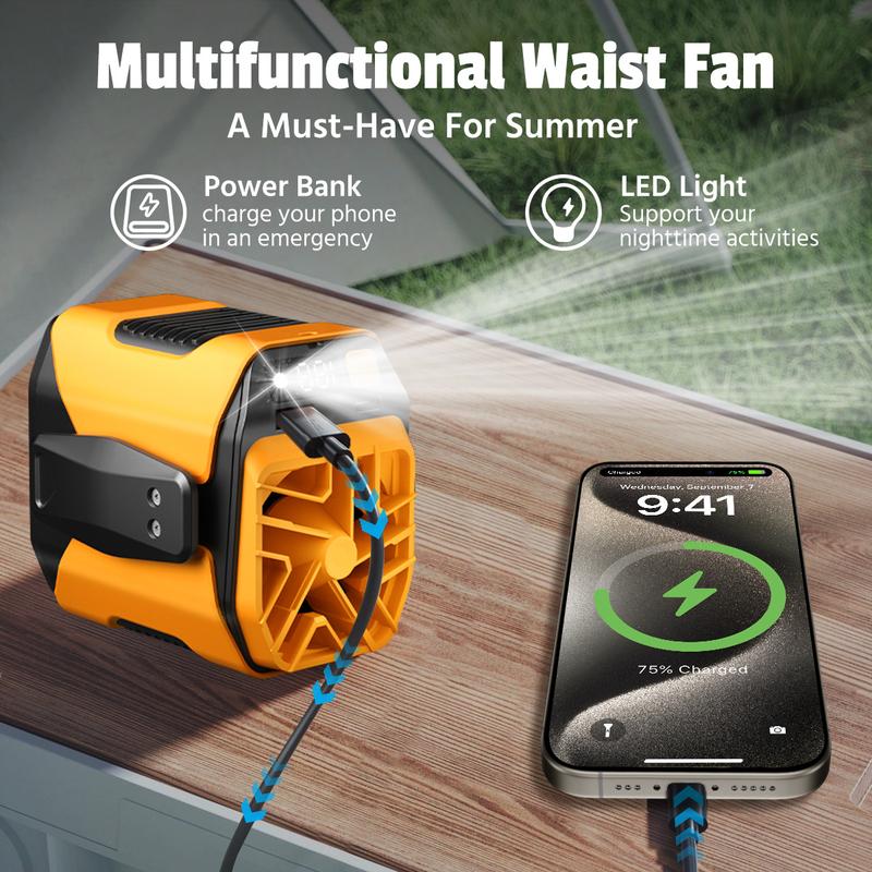 Father’s Day Promotion SAVE 49%🔥 2025 Upgraded Multifunctional Waist Clip Fan