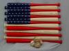 ❤️Handmade Baseball Bats American Wooden Flag