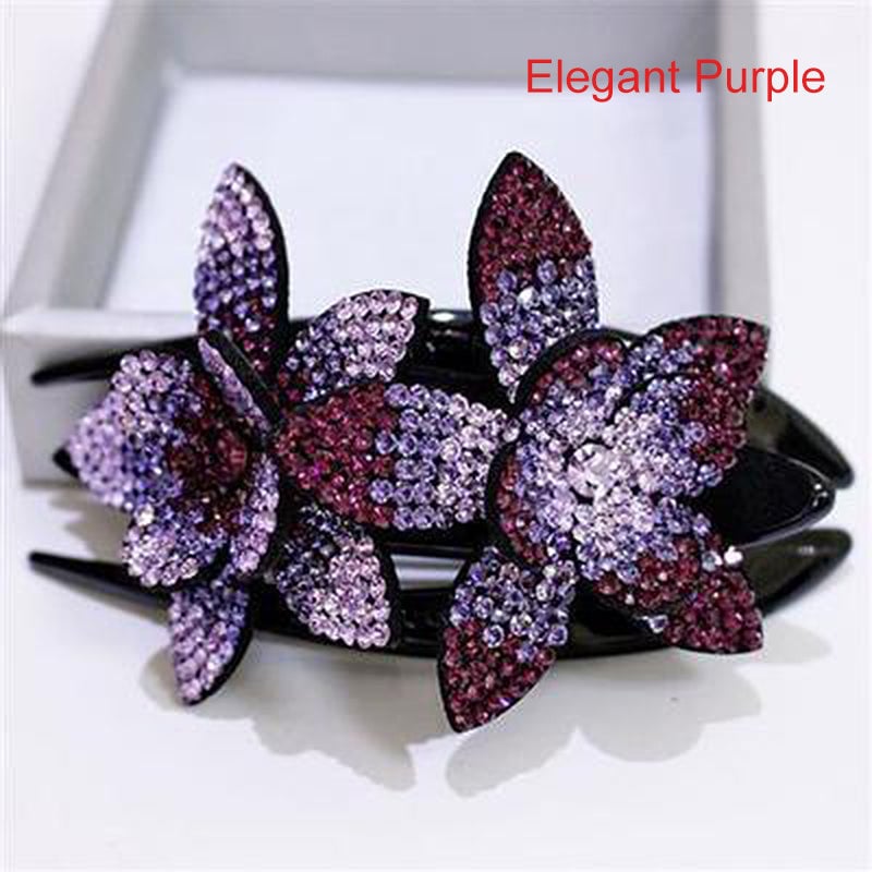 Christmas Hot Sale 48% OFF - Rhinestone Double Flower Hair Clip