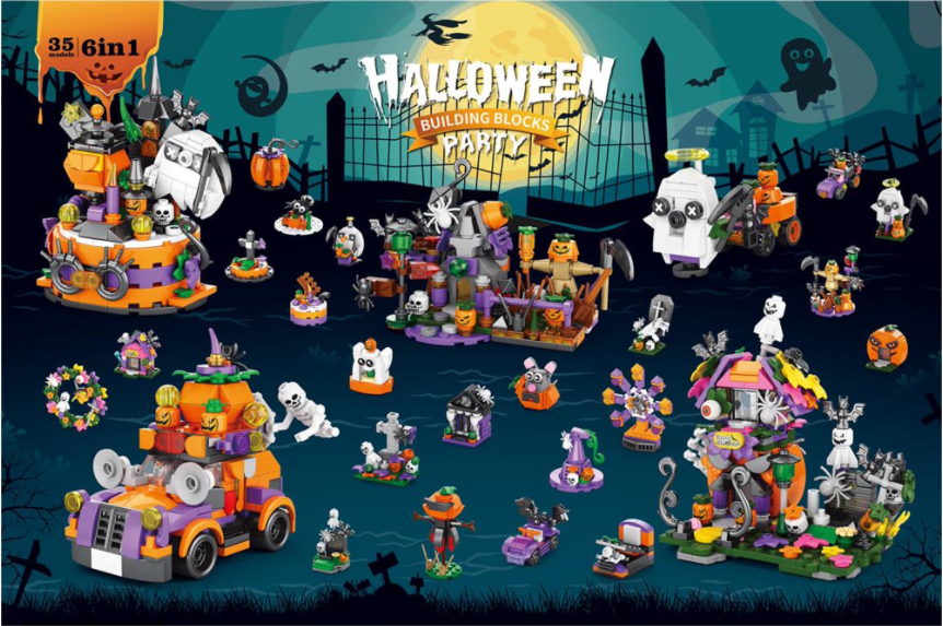 🔥Halloween Sale !!!  49% OFF - Advent Calendar Kids Halloween Building Blocks (BUY 2 GET FREE SHIPPING)