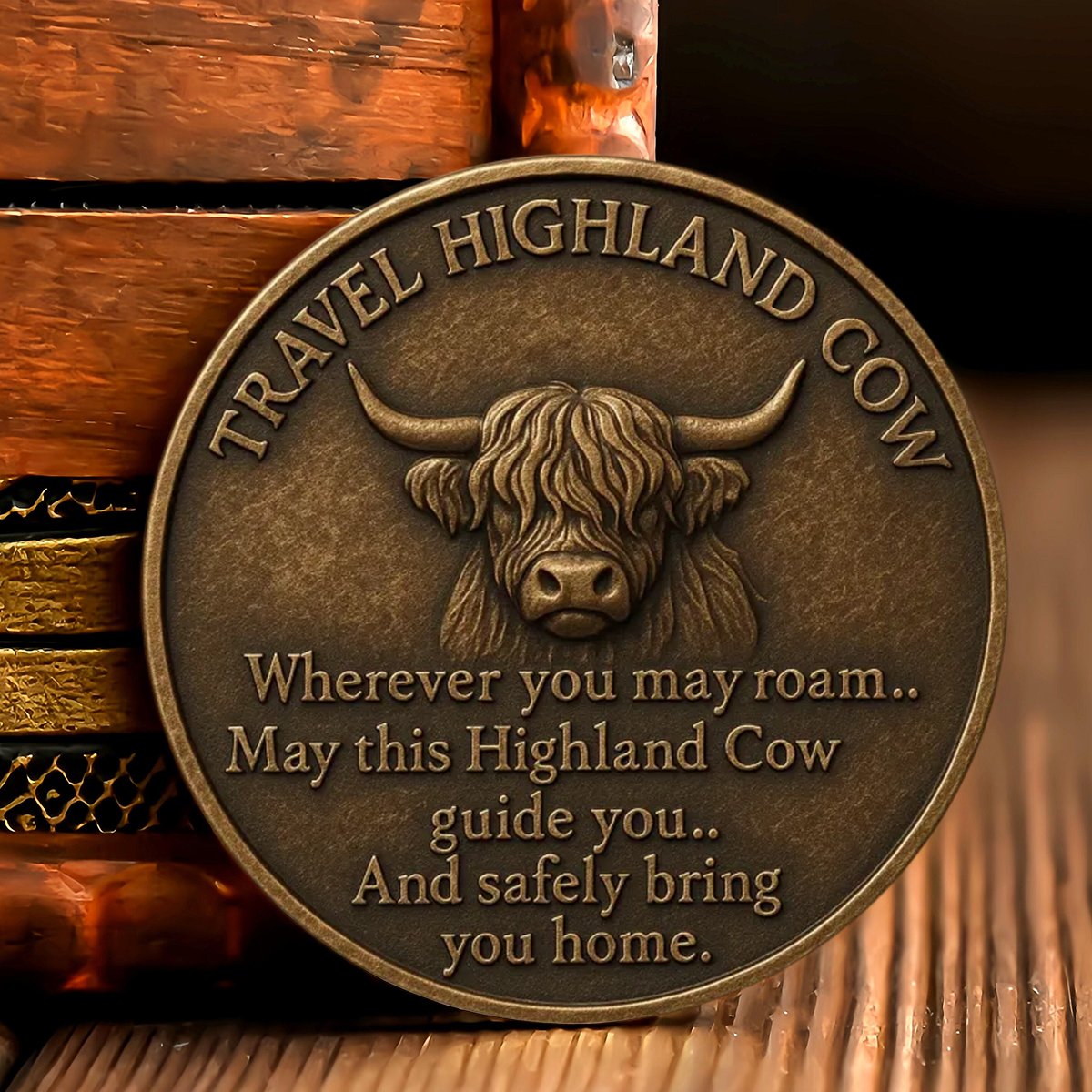 🎁Travel Highland Cow Coin
