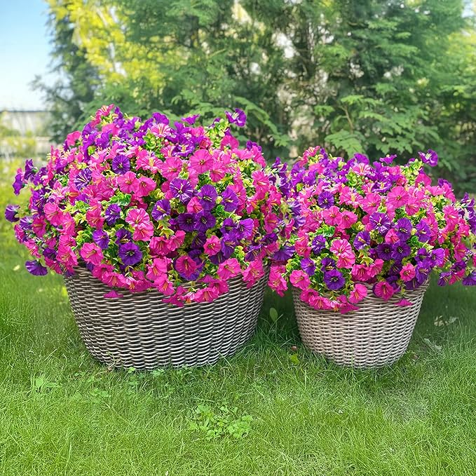 🌸 Spring Summer Home Decoration - 🌿 Fake Silk Colorful Morning Glory