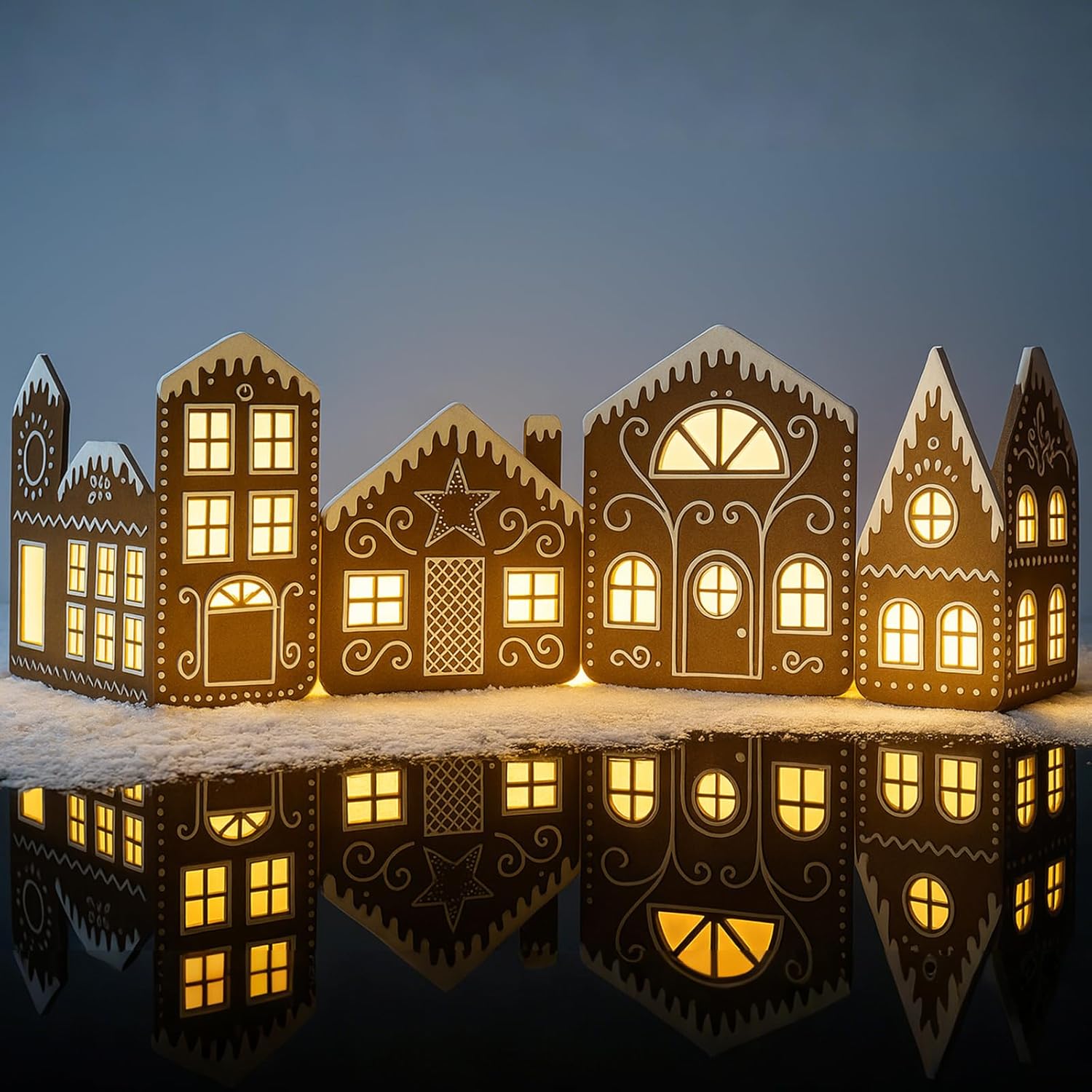 🎄Early Christmas 50% OFF - Christmas Gingerbread Village Light-Up Decor