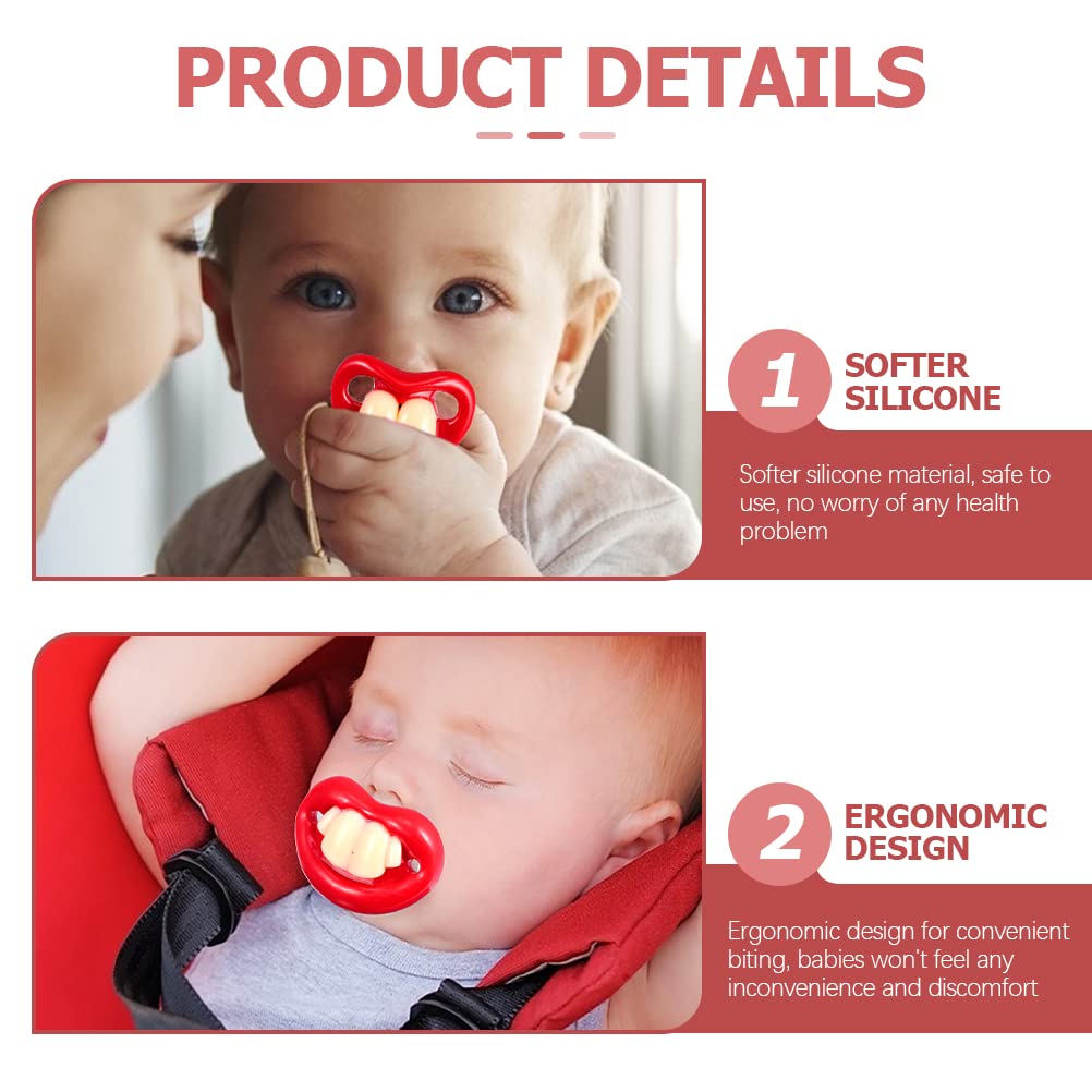 (🎄Christmas Hot Sale - 48% OFF) Funny Teeth Baby Pacifiers, BUY 5 GET 3 FREE & FREE SHIPPING