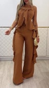 Women's Round Neck Halter Neck Irregular Casual Suit