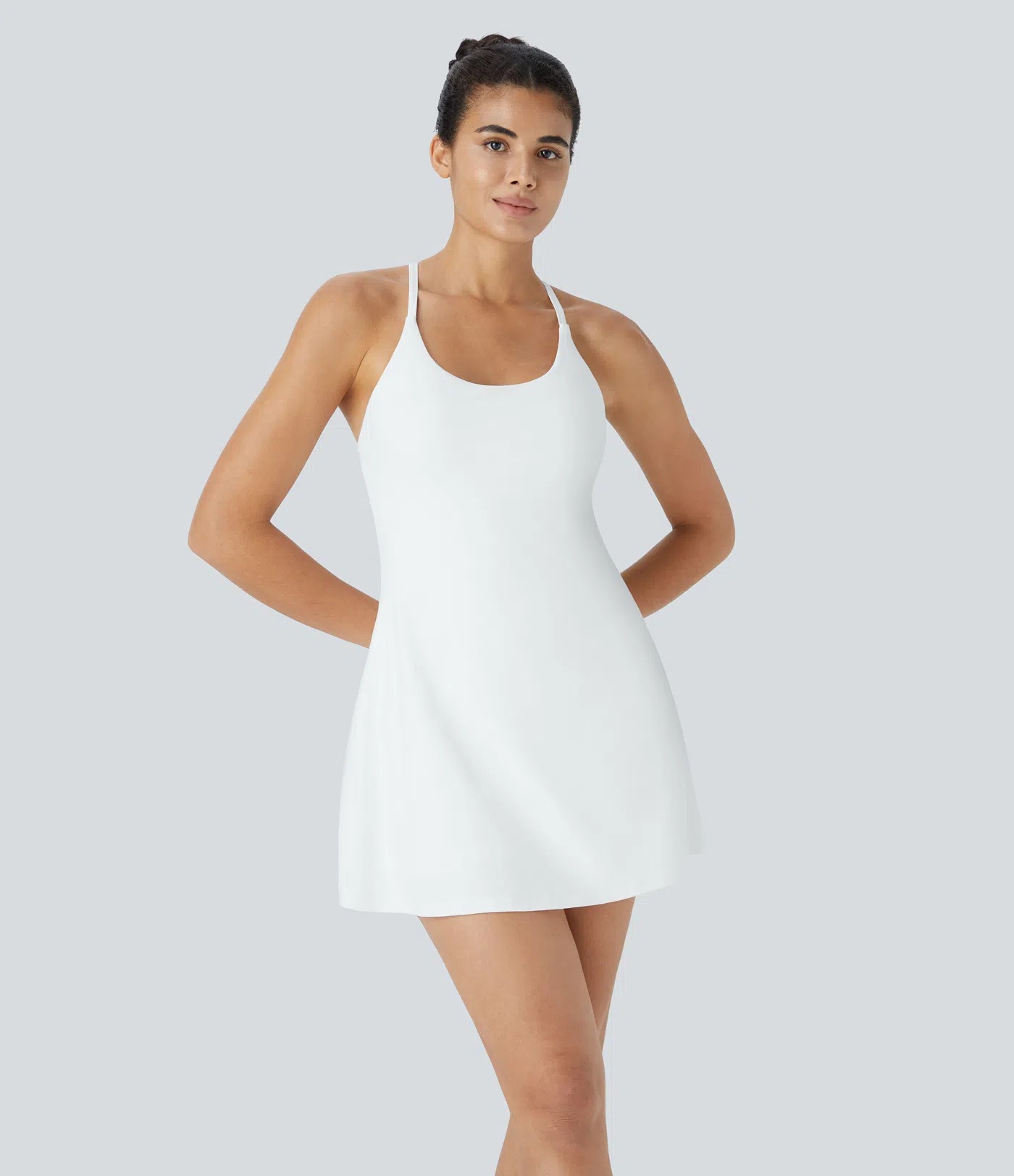 🔥LAST DAY PROMOTION 70% OFF💥Women Workout Tennis Dress With Built In Bra Shorts