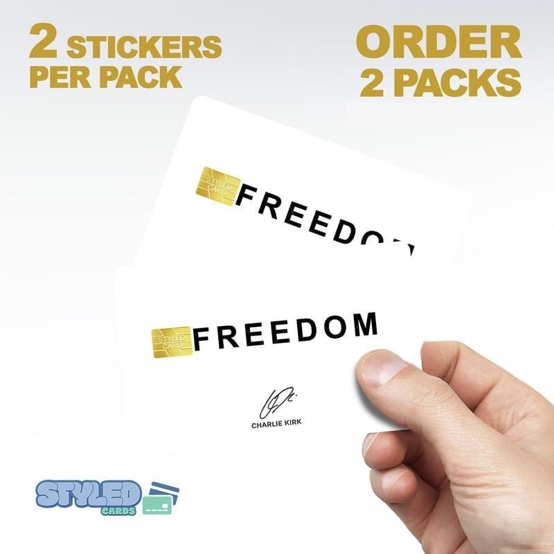 🙏60% OFF For Charlie's Fans -🎗️🕊️Charlie kirk debit card stickers