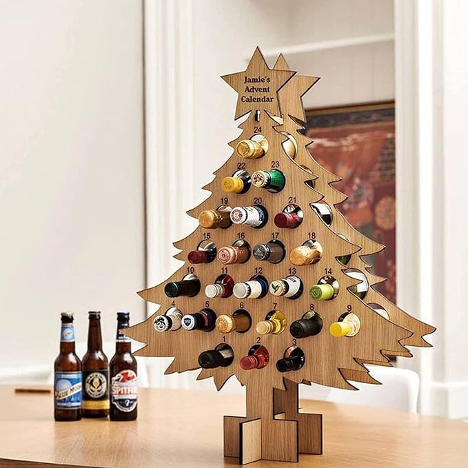 🔥Buy 2  Free Shipping🔥Christmas Countdown Wine Rack Wooden Ornaments