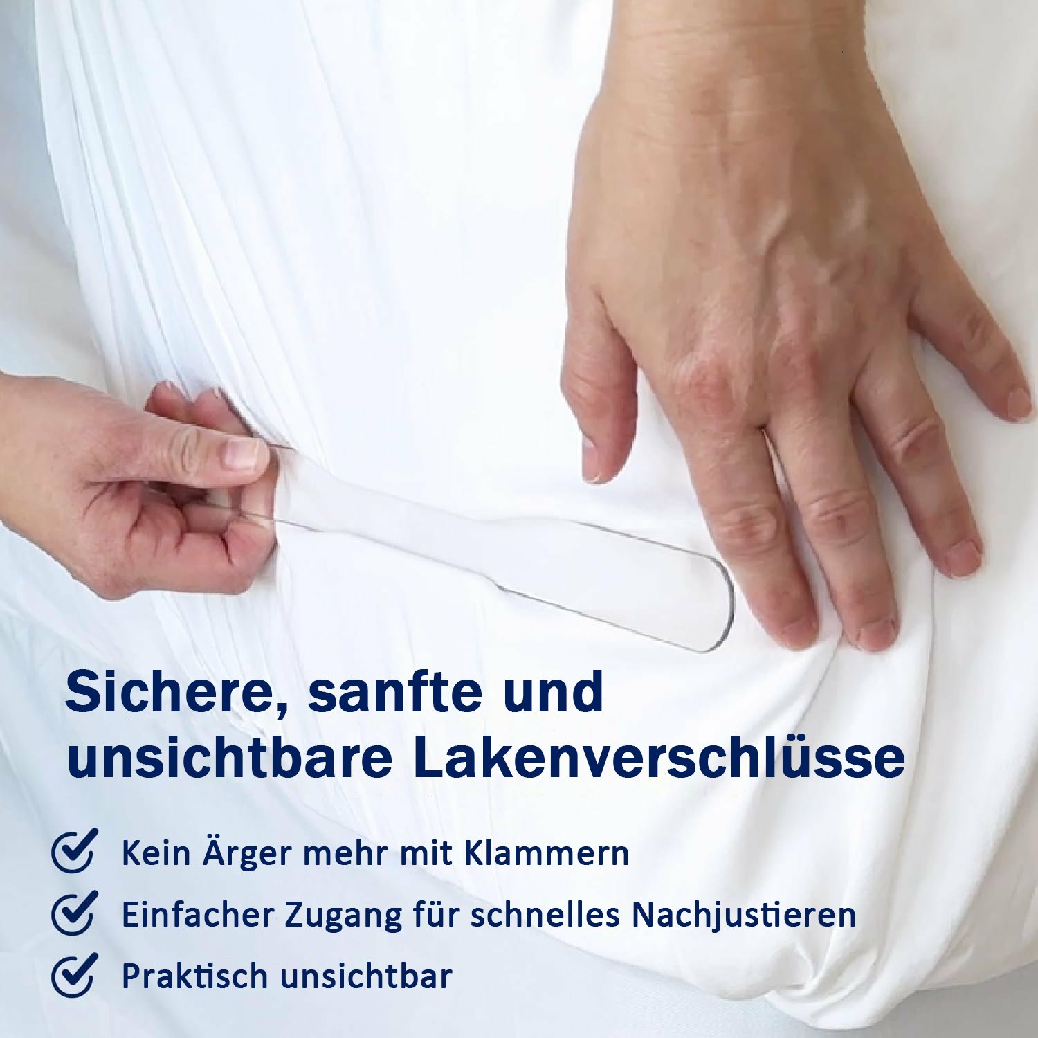 💖Letzter Tag 49 % Rabatt💖Bettlakenhalter – Halten Sie Bettlaken sicher an ihrem Platz