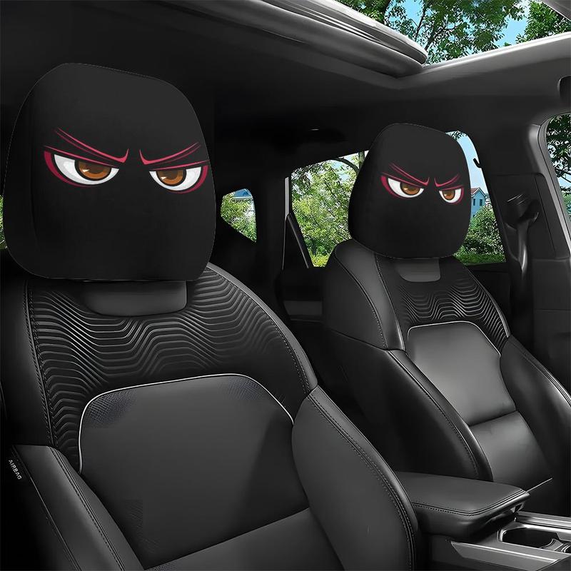 Last Day Promotion 70% OFF - 😆Funny Cartoon Car Headrest Covers – 2PCS Universal Fit 🚗