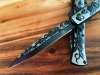 Gold Rose Engraved Fantasy Stiletto Knife(𝐊𝐞𝐯𝐢𝐧 𝐂𝐚𝐬𝐞𝐲 𝐇𝐚𝐧𝐝𝐦𝐚𝐝𝐞®)
