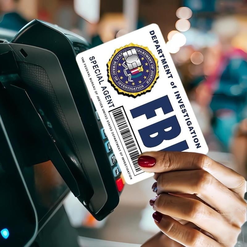 🕵️‍♂️ Secret Agent Card Skins Kit: FBI/ICE Designs  • Cosplay & Gift Stickers