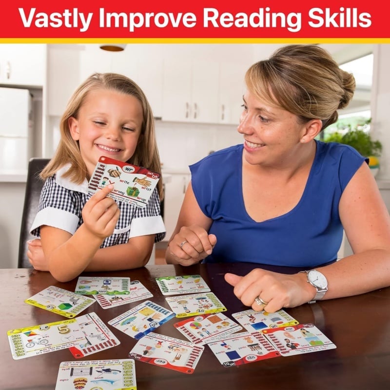 Phonics Flash Cards for Kids Ages 4-8 and Alphabet Flash Cards for Kids 3-6