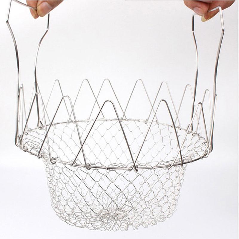 (🎅EARLY XMAS SALE-50% OFF) 🔥Magical Foldable Stainless Steel Kitchen Basket