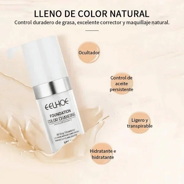 🎁Oferta especial SOLO HOY: compra 1 obtén 1 gratis🎉Base de maquillaje para piel madura que cambia de color