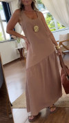 Women's U-neck Sleeveless Fishtail Casual Dress