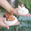 Handmade roe deer hat ornaments