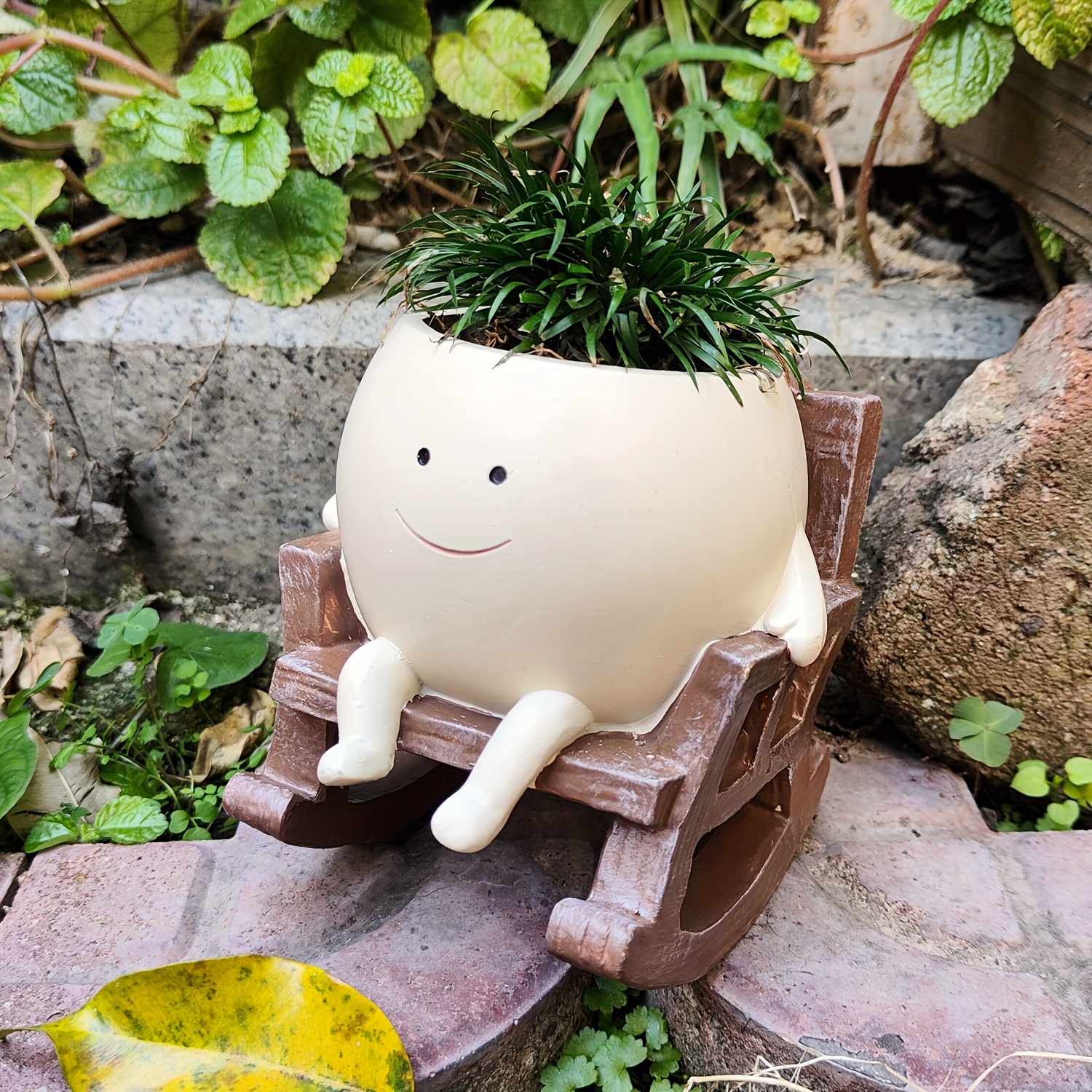 Hanging Smiley Face Planter Pot