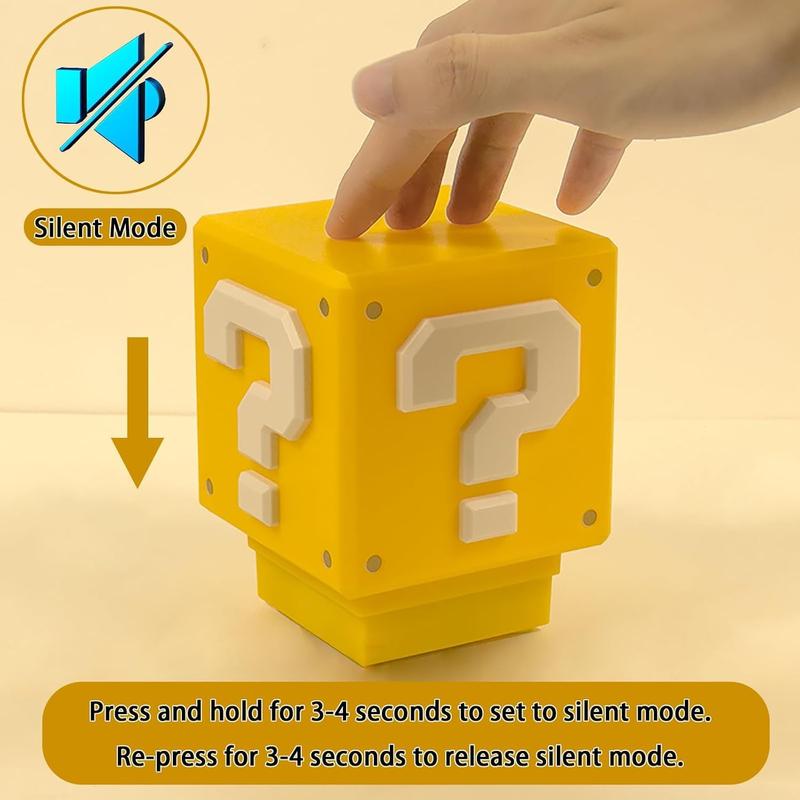 💖Last Day Sale 49% Off-🔥Mario Bros.Charging Question Mark Night Light💡 With Game's Gold Coin Sound