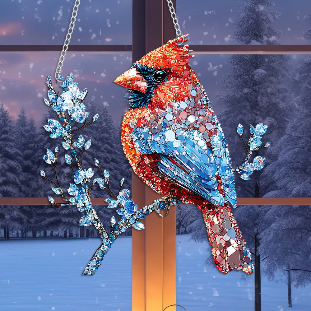 🐦❄️Cardinal Suncatcher Ornament