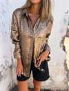Casual Suede Fashionable Lapel Shirt