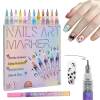 🎨12 Color Nail Doodle Pen for DIY Nail Art