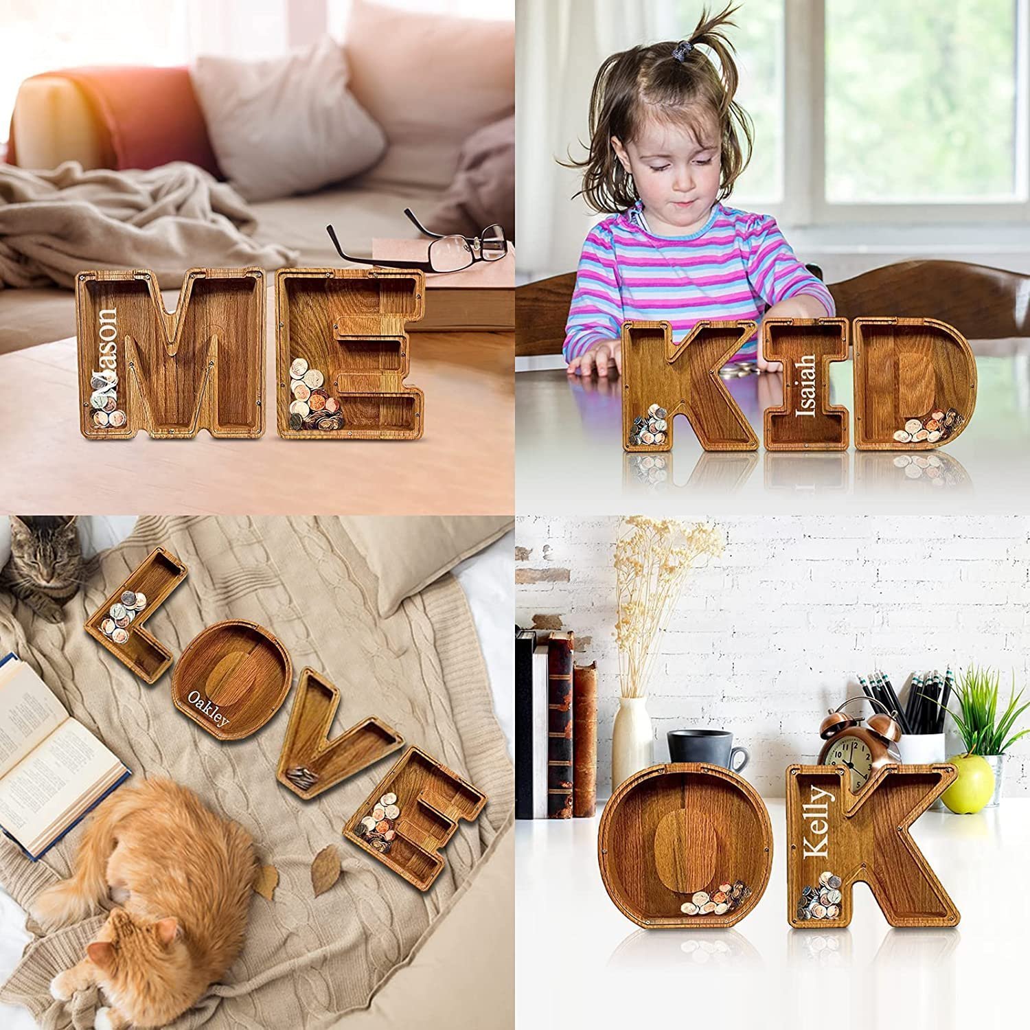 🎉LAST DAY -70%OFF - 🔥💵Piggy Bank-Wood Gift For Kids⚡Buy 2 Get Free Shipping