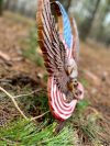 🔥Handcrafted Wooden American Flag with Bald Eagle