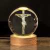 ✝️3D Crystal Jesus Cross Figurine Statue Ball