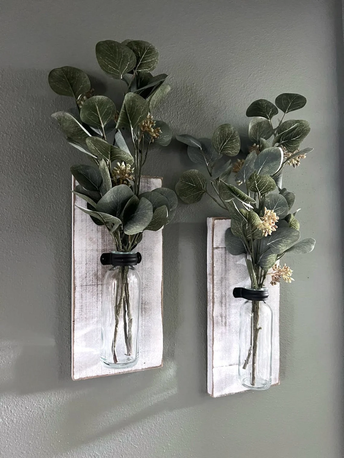 Vintage Wood Wall Sconces for Rustic Farmhouse Decor