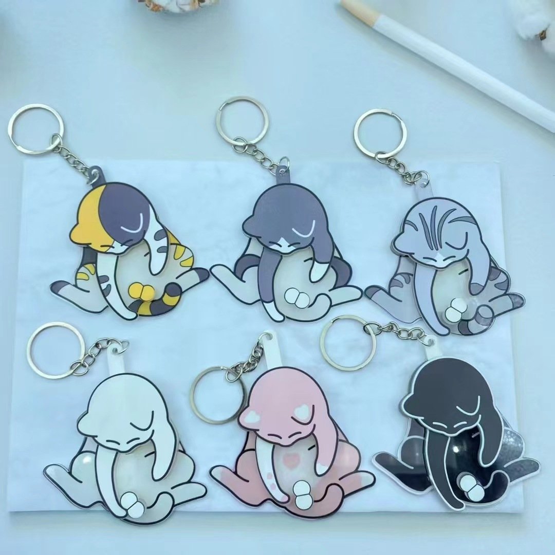 🔥Buy More Save More-😹Cat Keychain with Spinning Ball