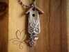 Handmade Birdhouse Necklace or Purse Charm