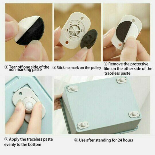 Last Day Promotion 48% OFF - 360 Degree Rotation Sticky Pulley(4 PCS)