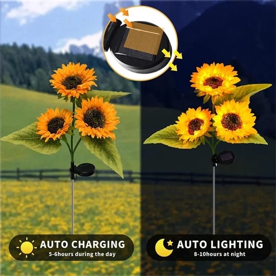 🌻Last Day 70% OFF-- Waterproof Solar Sunflower Light