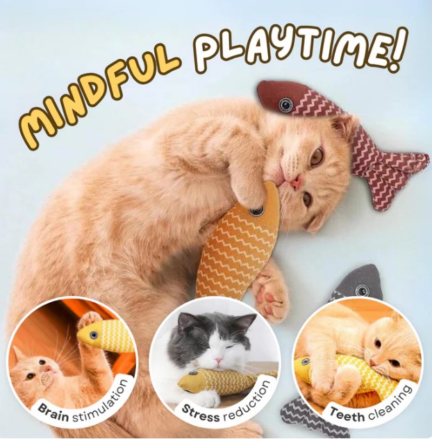 Last Day Sale-Fish Catnip Toy