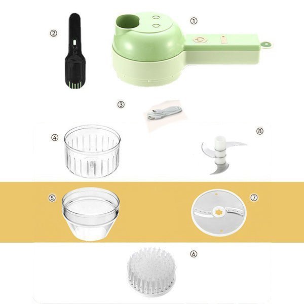 (🎄Christmas Hot Sale - 48% OFF) 4 In 1 Handheld Electric Vegetable Cutter Set, BUY 2 FREE SHIPPING