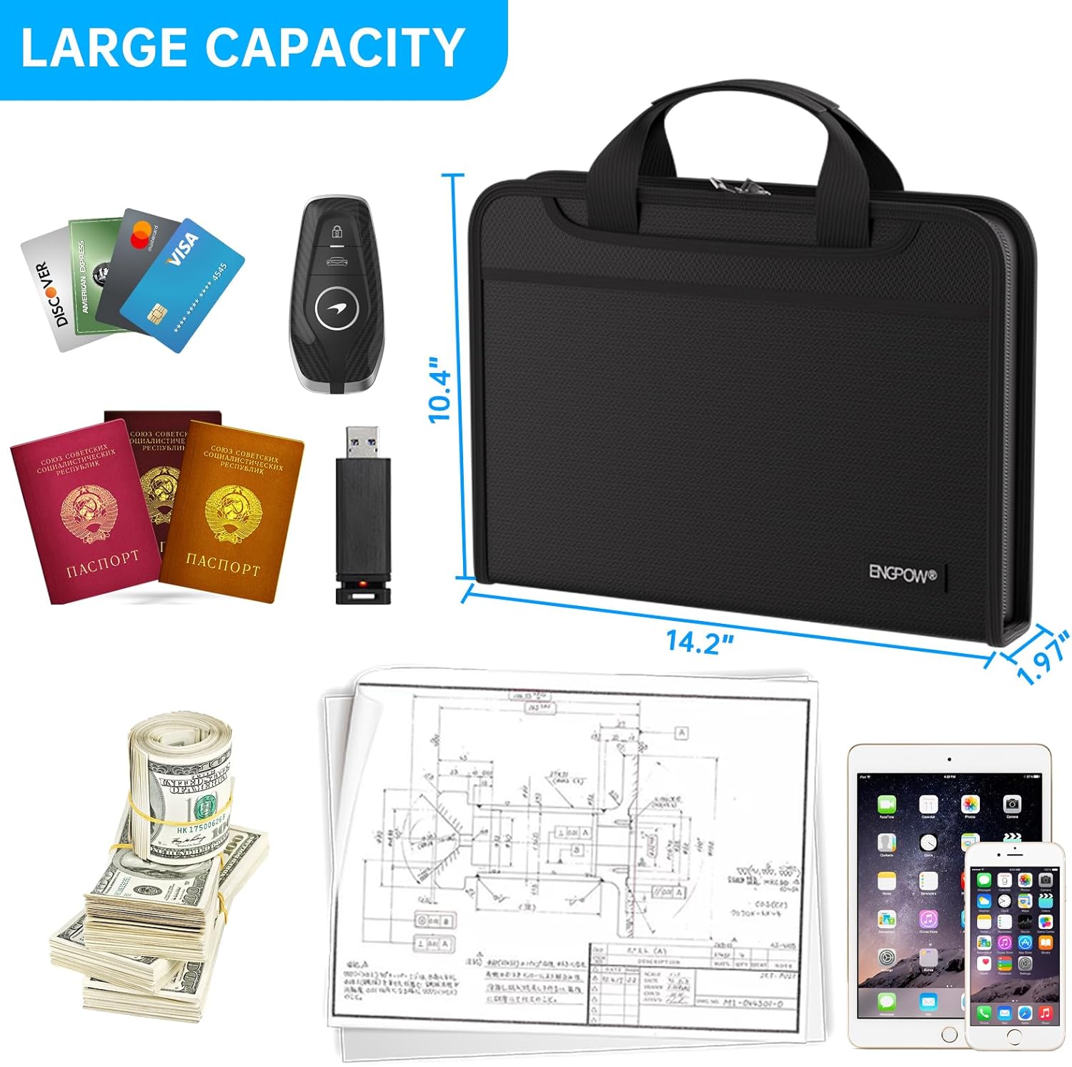 🎁TikTok Last Day Sale - 70% OFF🎉Accordion File Organizer,Fireproof Expanding File Folder💼
