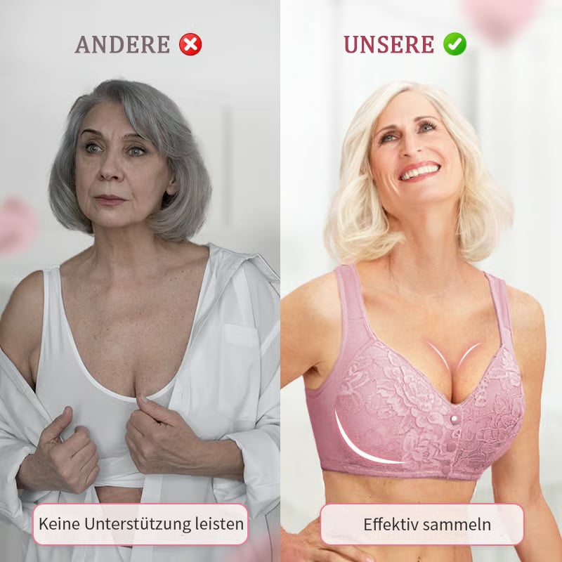 🔥Letzter Tag Kaufe 1 und erhalte 3 Packungen⭐️Bügelloser BH mit Spitzenverschluss vorne