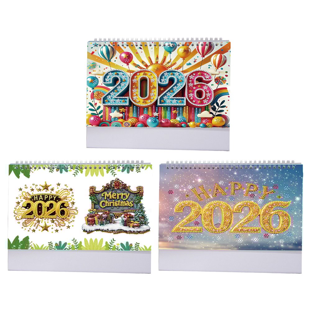 🔥Last Day Promotion 50% OFF🔥2026 DIY Special Shape Desktop Diamond Standing Calendar