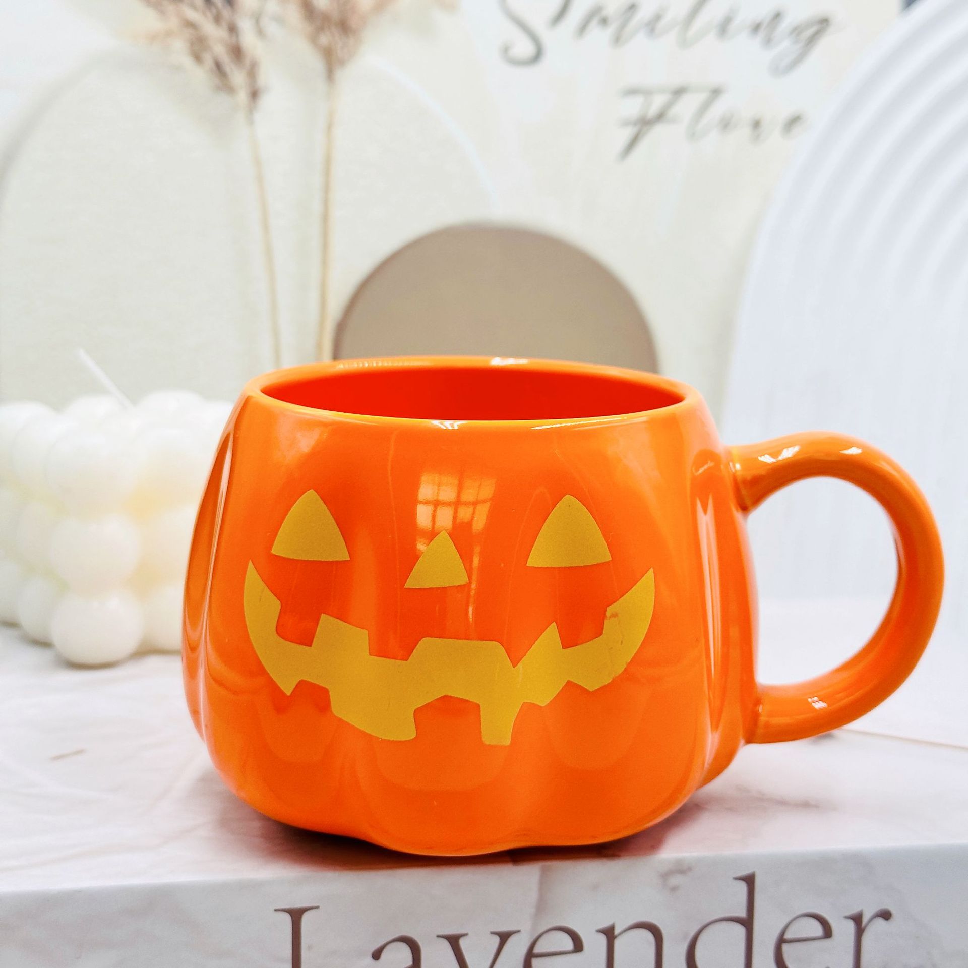 🎁TikTok Last Day Sale - 70% OFF👻Halloween Mugs Set - Black Pumpkin & White Ghost Ceramic Coffee Cups 🎃