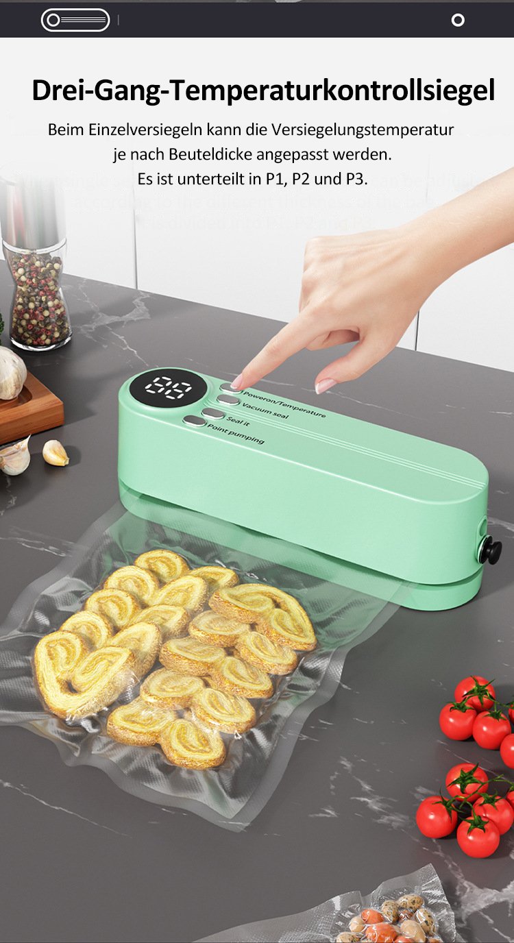 🥗Halten Sie Ihr Essen frisch –  ✨Mini kabelloser Vakuumversiegeler