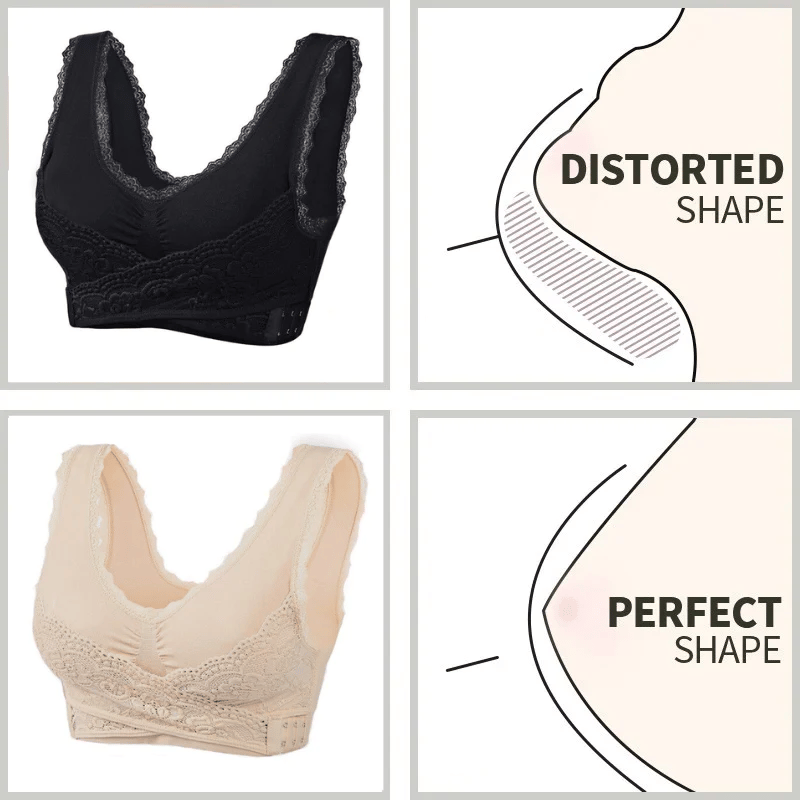 🏆LAST DAY SALE 49% OFF – Comfy Corset Bra Front Cross Side Buckle Lace Bras🎁BUY 3 PAY 2 (CODE: comfy3)