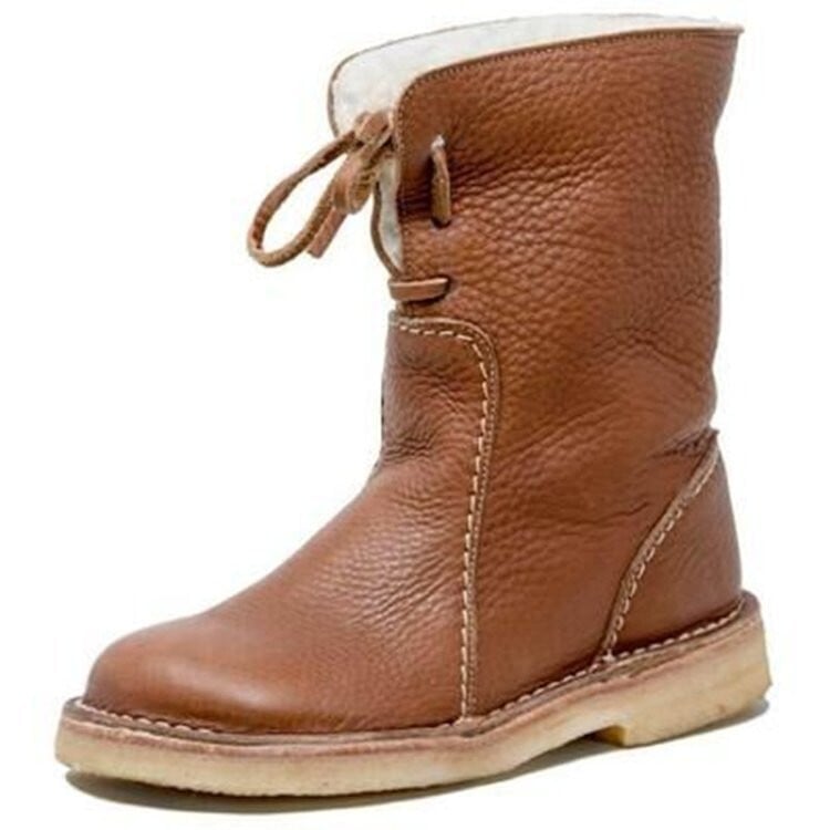 [Trending Winter 2022] 🔥 Vintage Buttery-soft Waterproof Wool Lining Boots