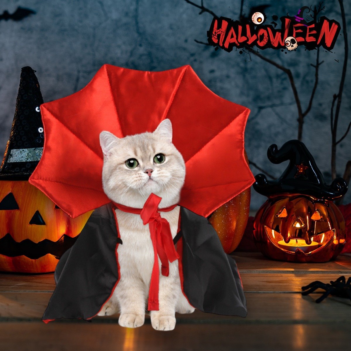 🎁TikTok Last Day Sale - 70% OFF🧛🧛Halloween Vampire Count Pet Cloak