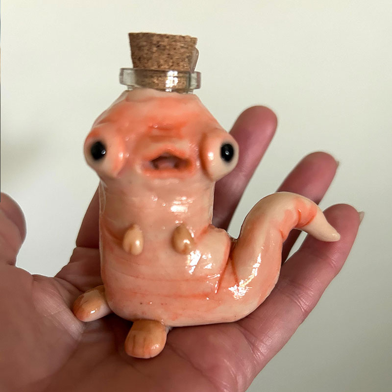 Strange weird wormy jar